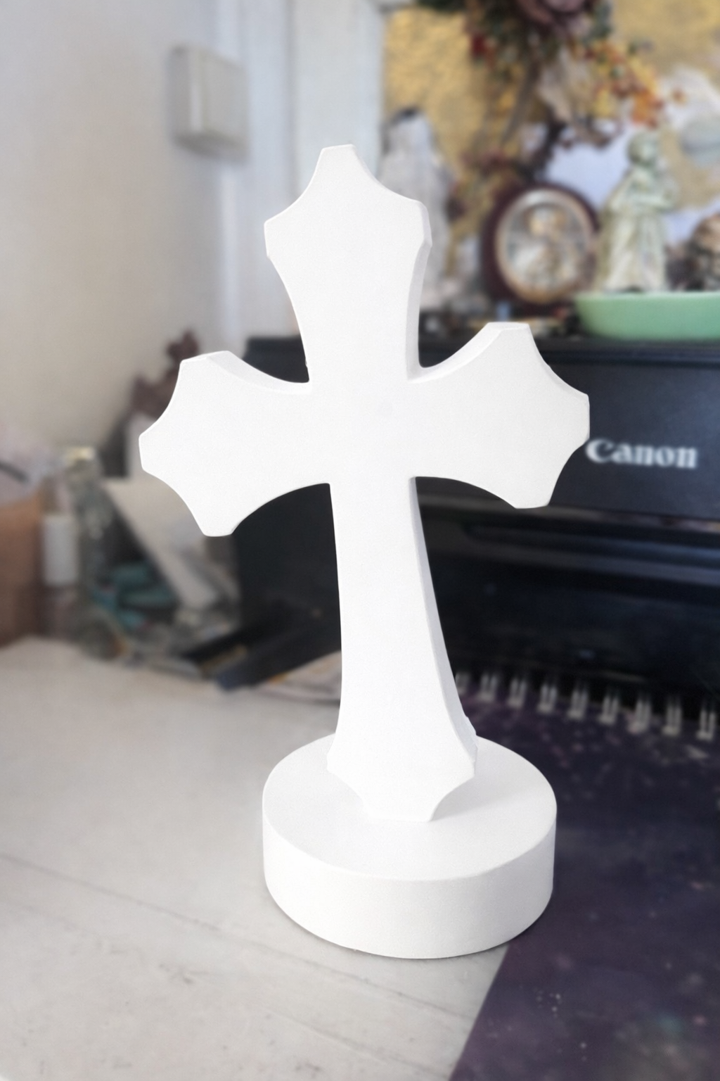 Croix Blanche Spirituelle – Décoration Sacrée