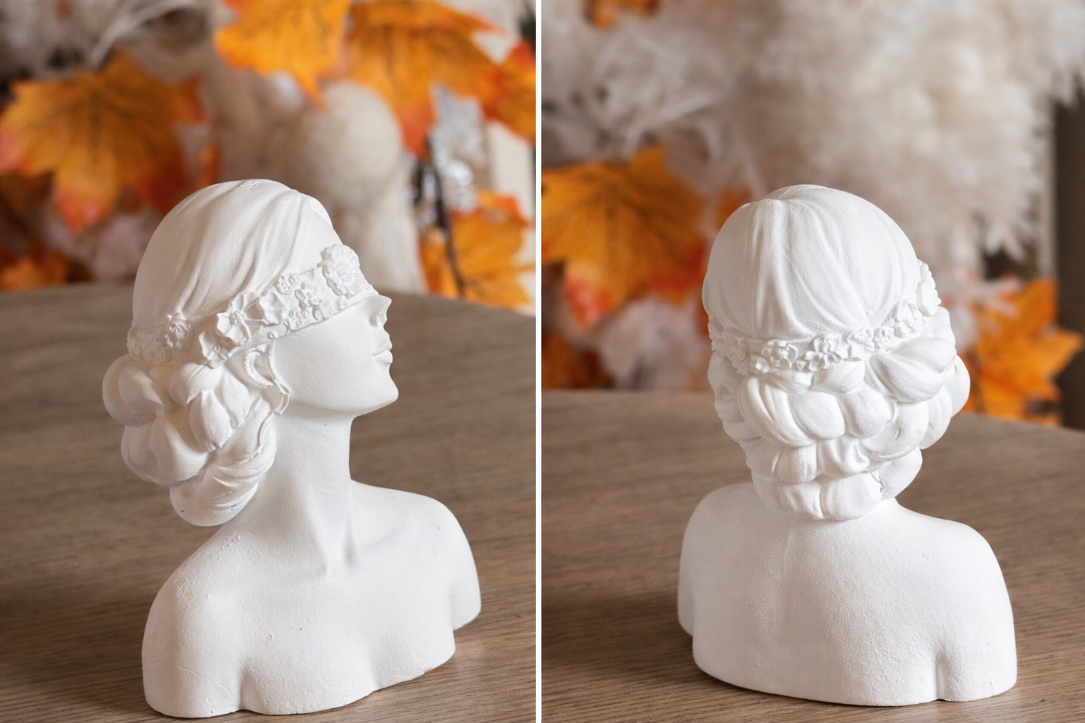 Mini buste féminin décoratif – sculpture artisanale