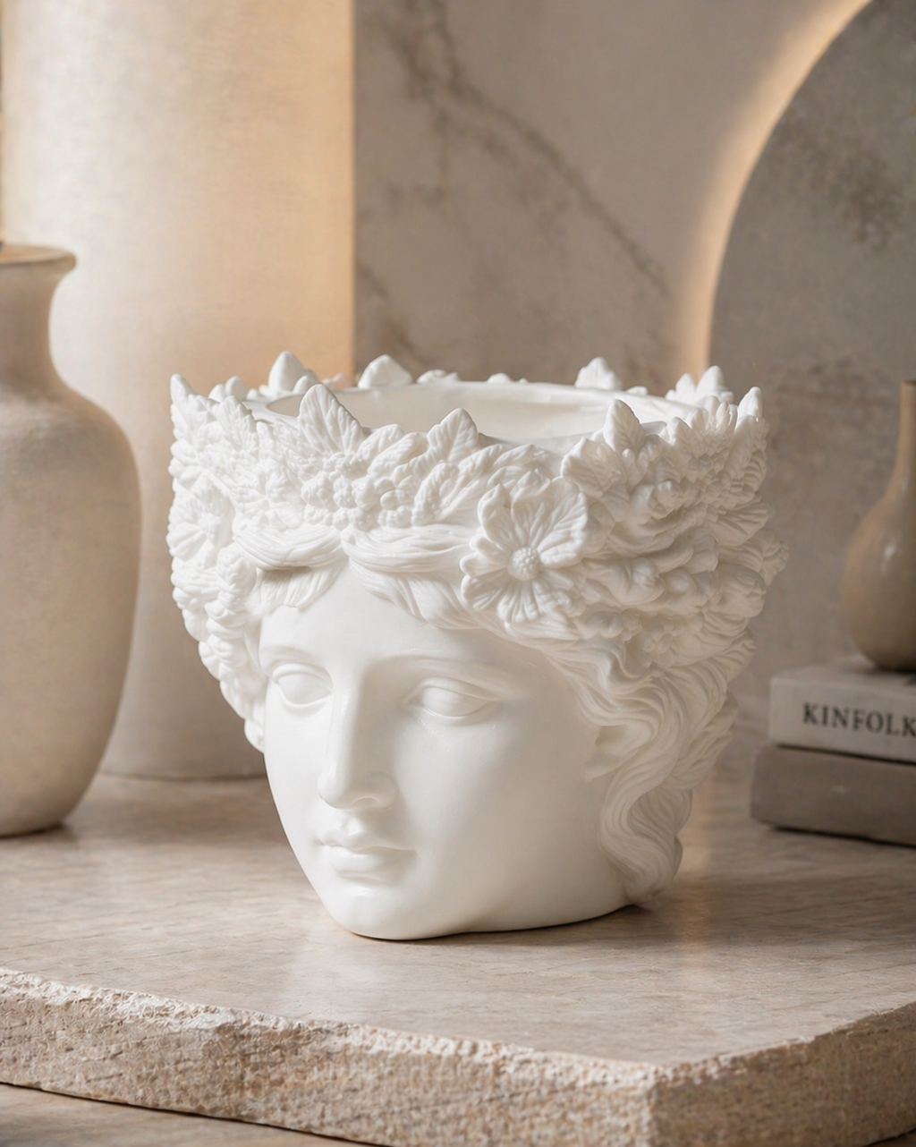 Vase Visage Floral – Élégance Intemporelle