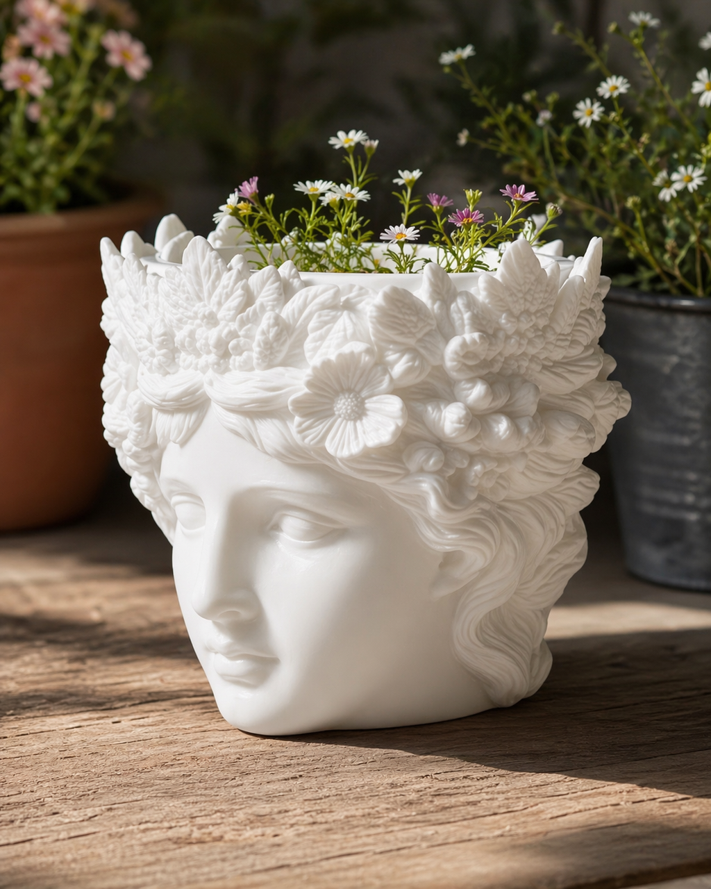 Vase Visage Floral – Élégance Intemporelle